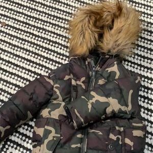 Camouflage boys winter coat
